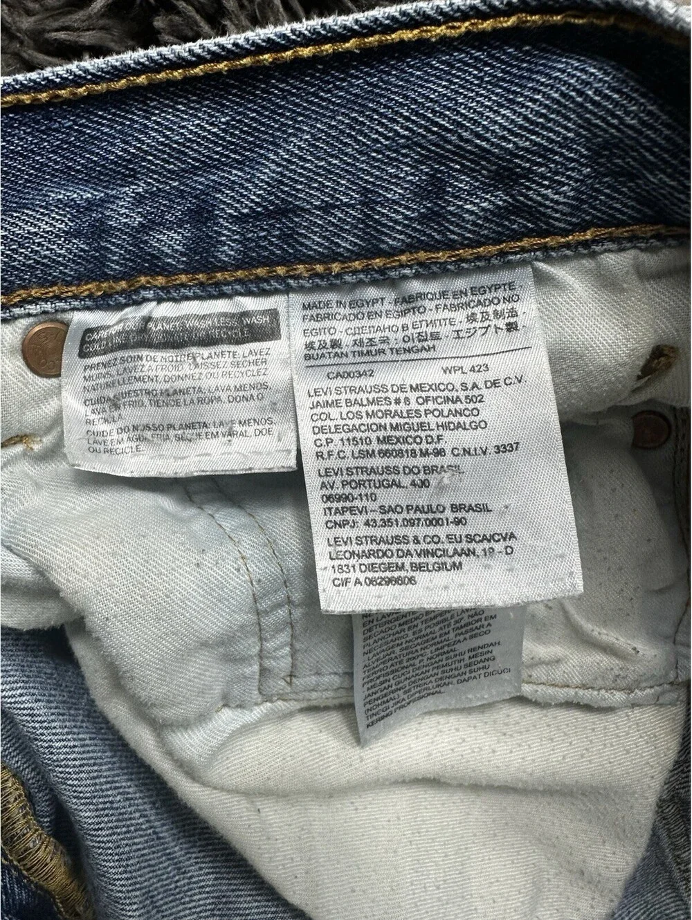 Vintage 90s Levi's 501 Button Fly Straight Leg Denim Jeans Blue Mens 34x32